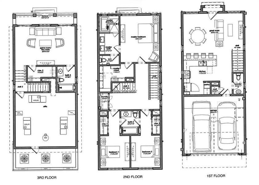 Your 3 floor floorplan.