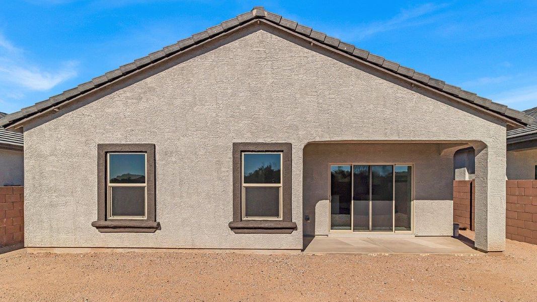 Exterior details and patio area of a home in The Oasis at Rocking K, Vail (Image 25).