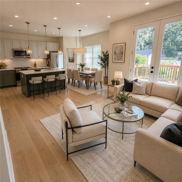 Furnished interior view inside a new home in , Atlanta (Image 4).