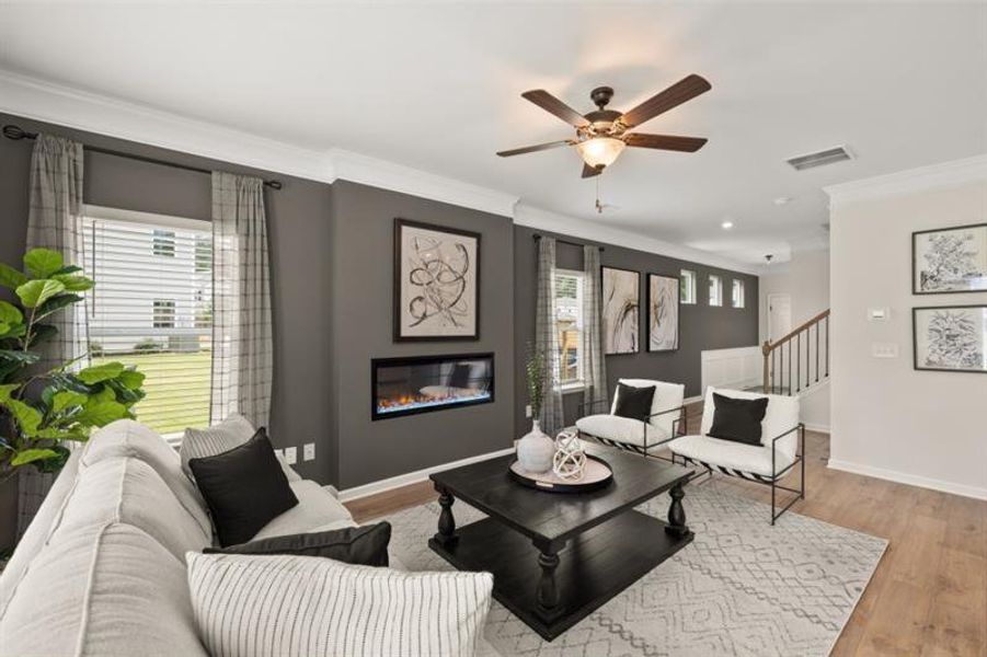 Furnished interior view inside a new home in Townes At The Stiles, Cartersville (Image 21).
