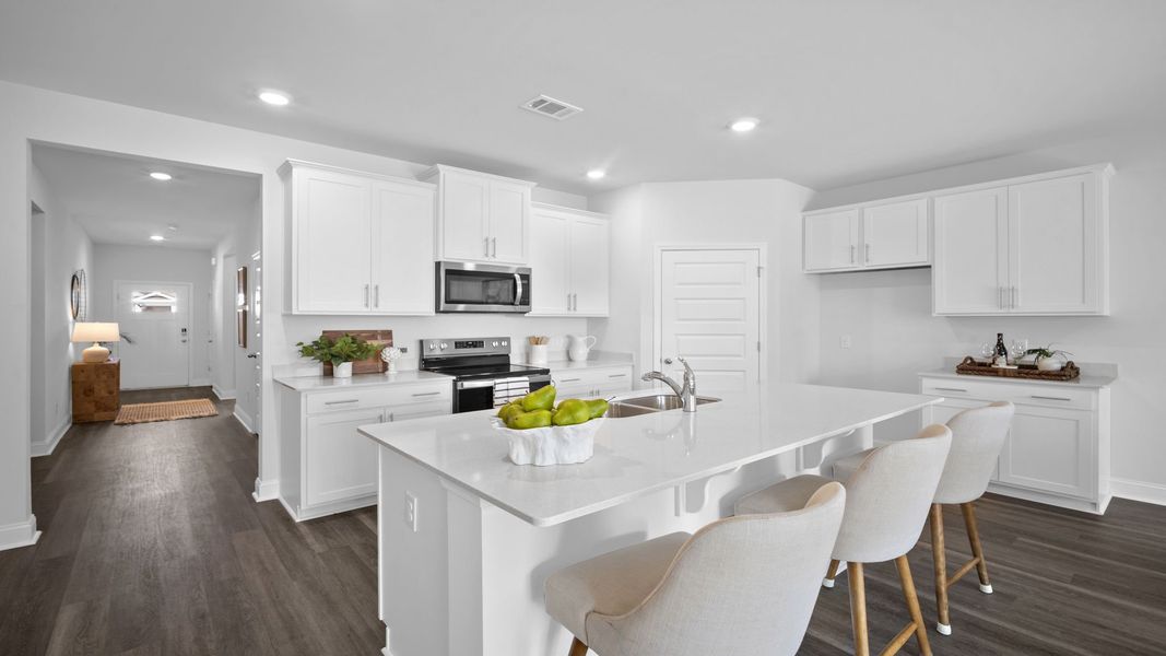 Representative furnished interior of a home built from the Cali by D.R. Horton in Rice Hope, Port Wentworth (Image 6).