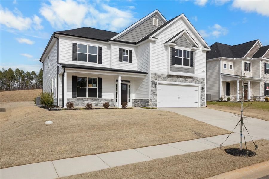 Front exterior of a new home in Windsor, North Augusta, SC, highlighting curb appeal (Image 25).