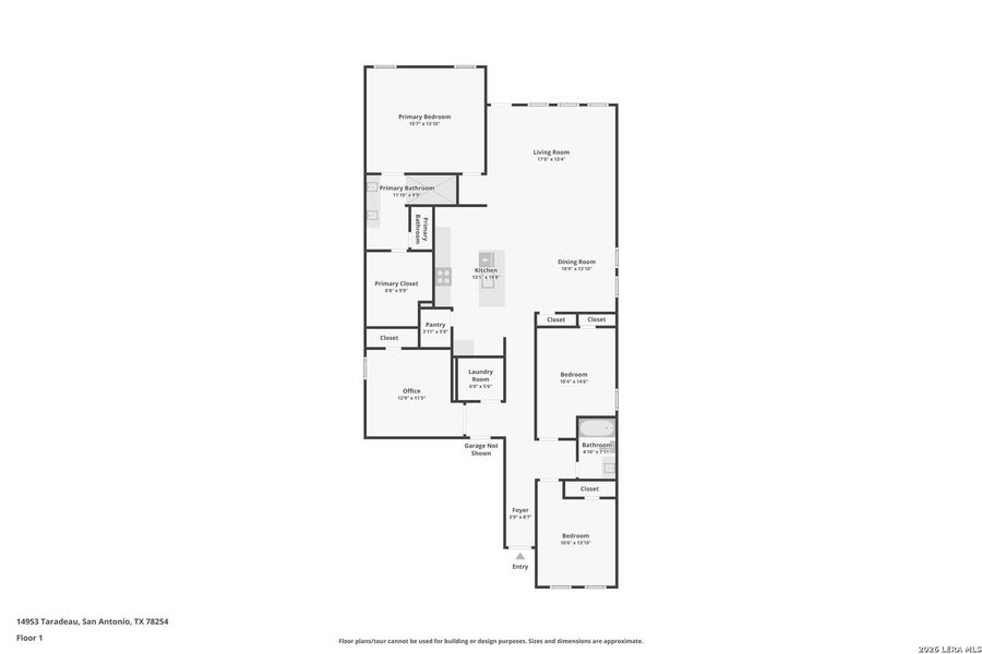 2D floor plan layout of this home in Waterwheel, San Antonio, TX (Image 4).