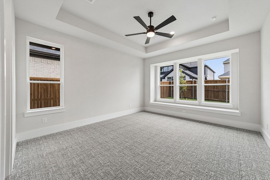 Representative unfurnished interior of a home built from the Kindrick by Landon Homes in Fields - East Village, Frisco (Image 29). Representative unfurnished interior of a home built from the Kindrick by Landon Homes in Fields - East Village, Frisco (Image 29).