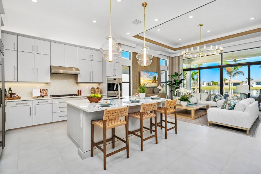 Representative furnished interior of a home built from the Venice by GL Homes in Valencia Del Mar (55+), Boynton Beach (Image 7).