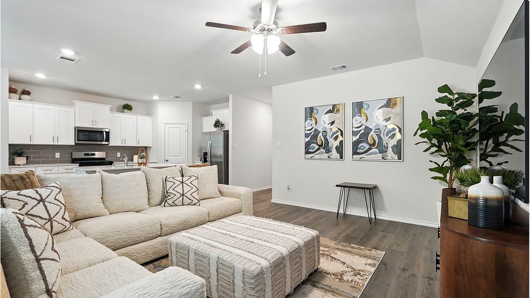 Representative furnished interior of a home built from the Huntsville by D.R. Horton in The Reserve at Timber Creek, Lindale (Image 7).
