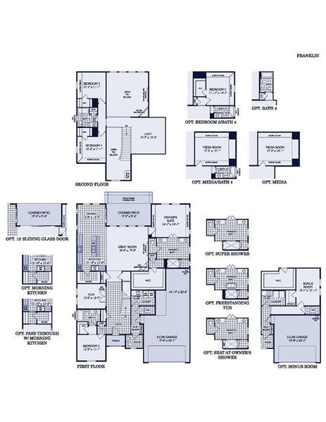 2D floor plan layout of this home in Wildflower Ranch, Fort Worth, TX (Image 2).