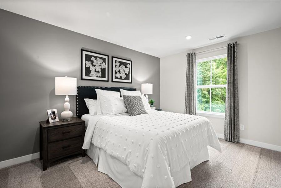 Furnished interior view inside a new home in Griffin Farm Townes, Pittsboro (Image 18).