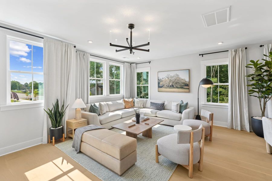 Representative furnished interior of a home built from the Piper by Tri Pointe Homes in Twinleaf Townes, Chapel Hill (Image 9).