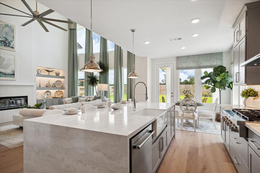 Representative furnished interior of a home built from the The Carter Z by Westin Homes in The Woodlands Hills – 65', Willis (Image 11).