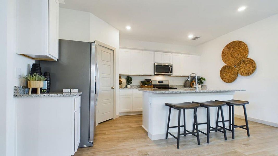 Furnished interior in a model home at Overlook West in Wolfforth (Image 16).