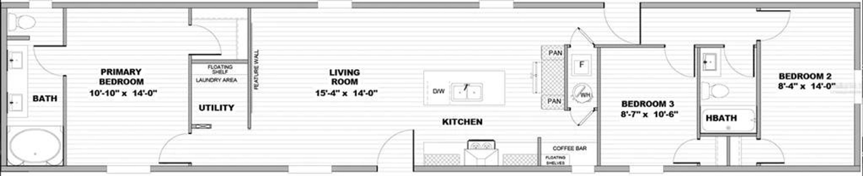 2D floor plan layout of this home in , Deland, FL (Image 3).