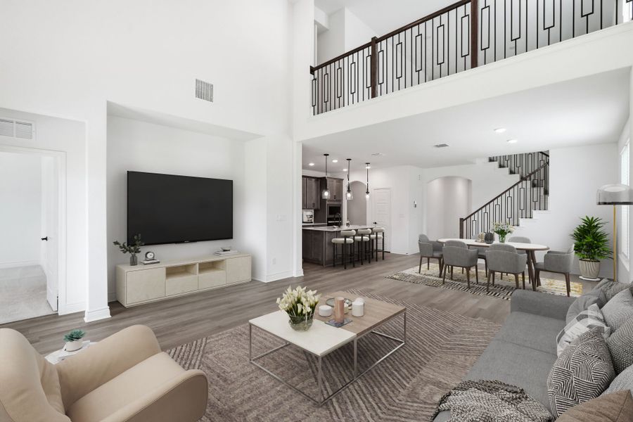 Representative furnished interior of a home built from the Sanford by Pulte Homes in Davis Ranch, San Antonio (Image 6).