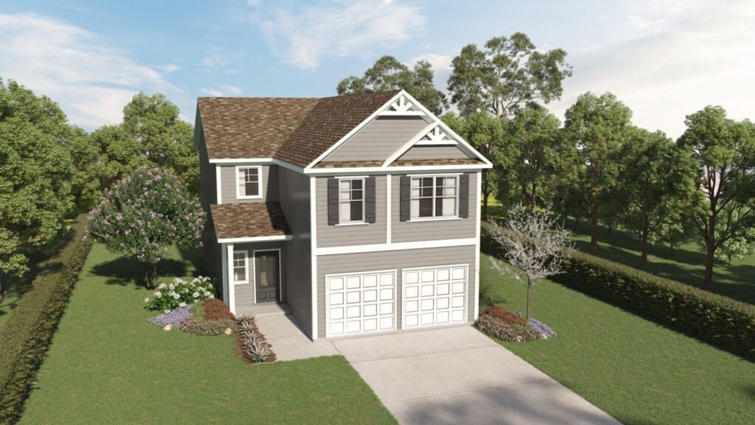 Representative exterior photo of a completed home built from the The Westfield by Direct Residential Communities in Fairview Lake, Conyers, GA (Image 1). Representative exterior photo of a completed home built from the The Westfield by Direct Residential Communities in Fairview Lake, Conyers, GA (Image 1).
