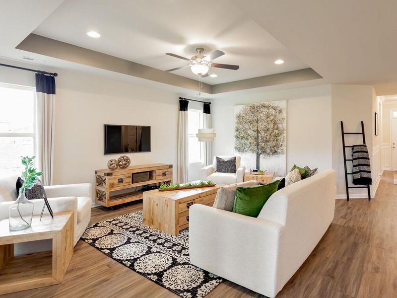 Representative furnished interior of a home built from the The Franklin D by Davidson Homes LLC in Bailey Park, Fayetteville (Image 13).