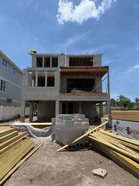 In-progress construction of a new home in , Indian Rocks Beach, FL (Image 5).