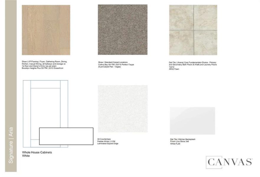 Design Selections.  Home is under construction and selections are subject to change.