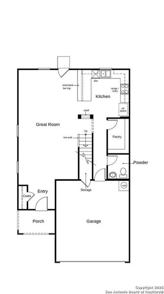 2D floor plan layout of this home in Southton Cove, Elmendorf, TX (Image 4).