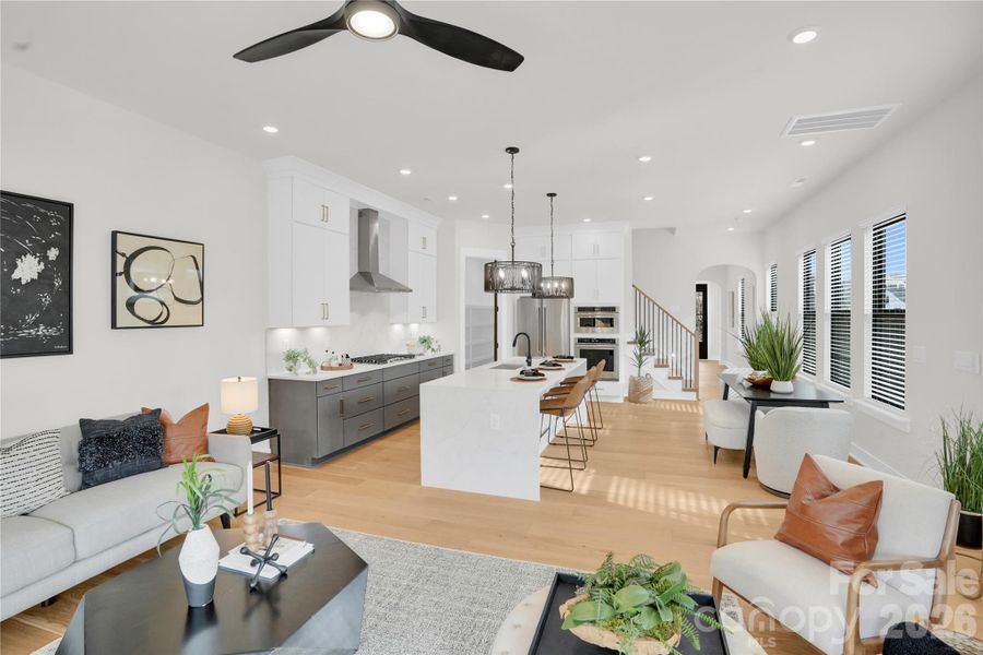 Furnished interior view inside a new home in , Charlotte (Image 8). Furnished interior view inside a new home in , Charlotte (Image 8).