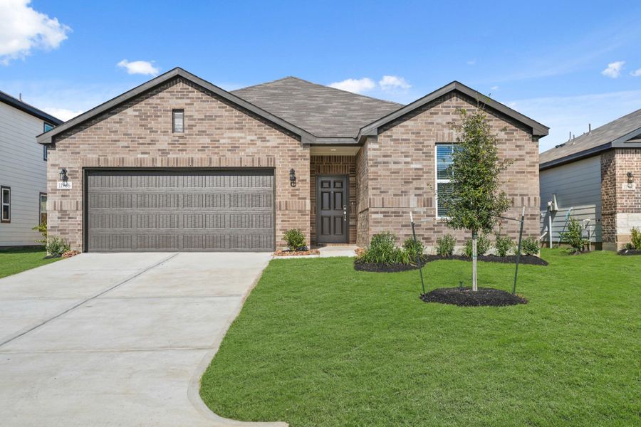 Front exterior of a new home in Lexington Heights, Willis, TX, highlighting curb appeal (Image 16).