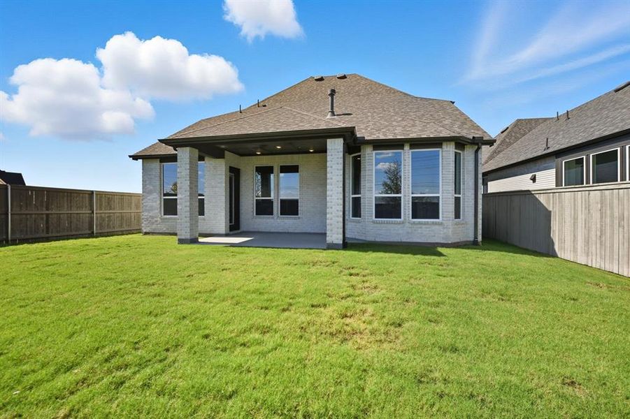 Exterior details and patio area of a home in Pecan Square: 50ft. lots, Northlake (Image 18). Exterior details and patio area of a home in Pecan Square: 50ft. lots, Northlake (Image 18).