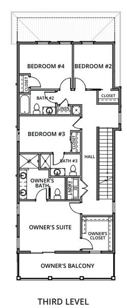 2D floor plan layout of this home in Twin Palms, Inlet Beach, FL (Image 6).