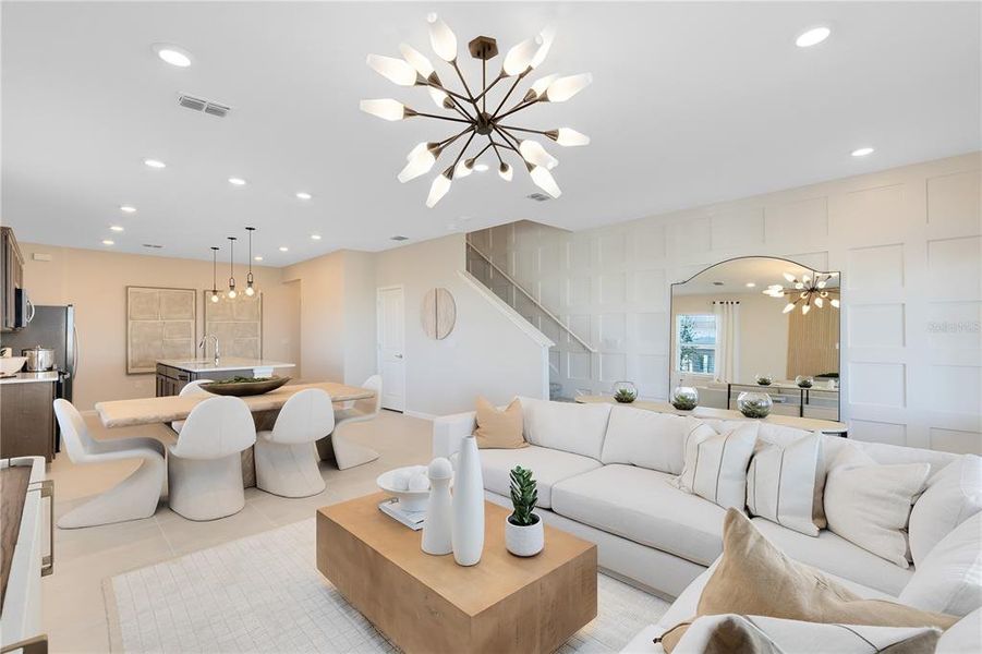 Furnished interior view inside a new home in Tohoqua, Kissimmee (Image 11).