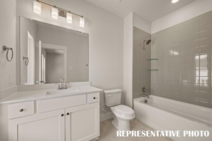 Your guests will love having their own private en suite bath!  REPRESENTATIVE PHOTO