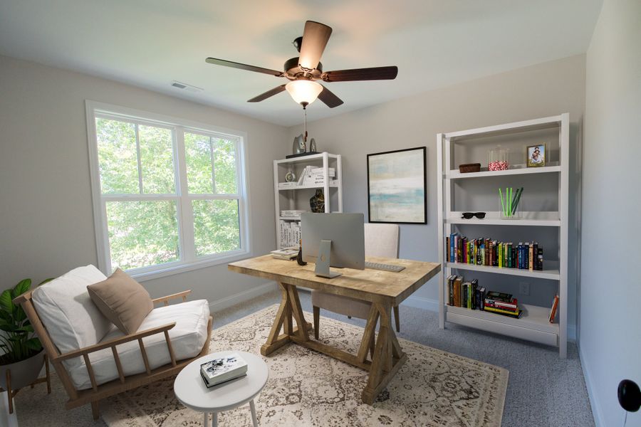 Representative furnished interior of a home built from the Beaufort by Stevens Fine Homes in Parkwood Estates, Leland (Image 15).