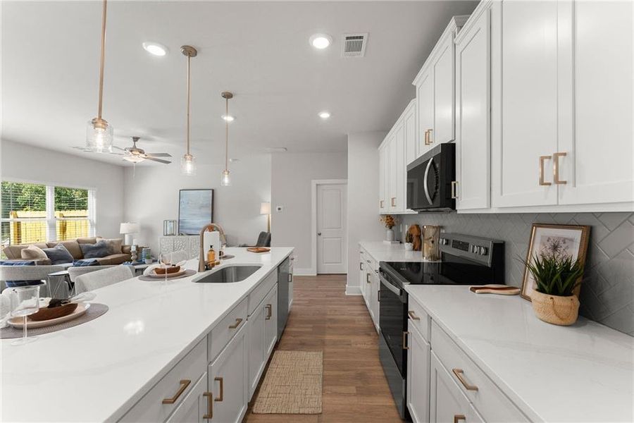 Furnished interior view inside a new home in , Dawsonville (Image 9).
