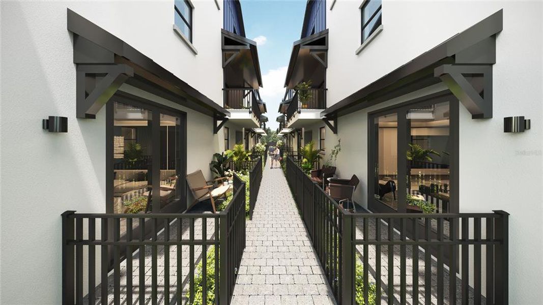 Exterior details and patio area of a home in Blanc, St. Petersburg (Image 2).