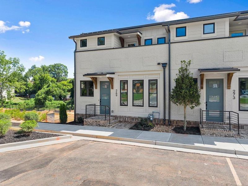 Front exterior of a new home in The Carlyle, Marietta, GA, highlighting curb appeal (Image 1). Front exterior of a new home in The Carlyle, Marietta, GA, highlighting curb appeal (Image 1).