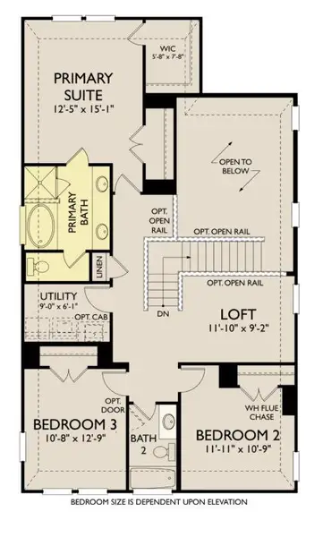 2D floor plan layout of this home in La Cima, San Marcos, TX (Image 4).