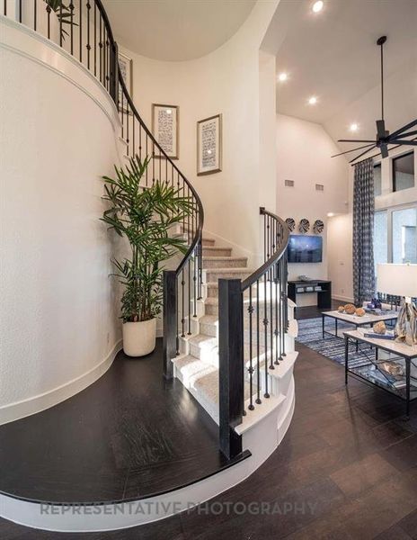 Furnished interior view inside a new home in Quail Hollow: 72ft. lots, Rockwall (Image 34).