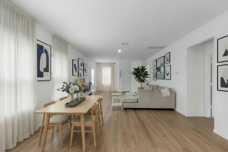 Dining room and living room from kitchen-VS Dining room and living room from kitchen-VS