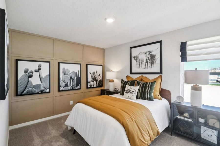 Furnished interior view inside a new home in Stallion Run, Buda (Image 5).