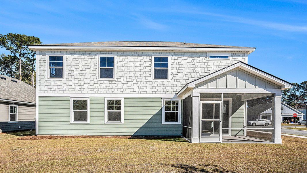 Exterior details and patio area of a home in Haven View, Murrells Inlet (Image 3).