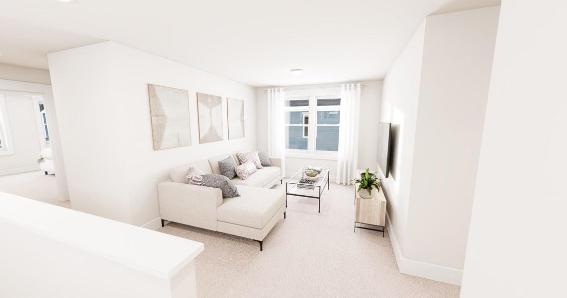 Representative furnished interior of a home built from the Dreamer by Garman Homes in Ponder, Wendell (Image 6).