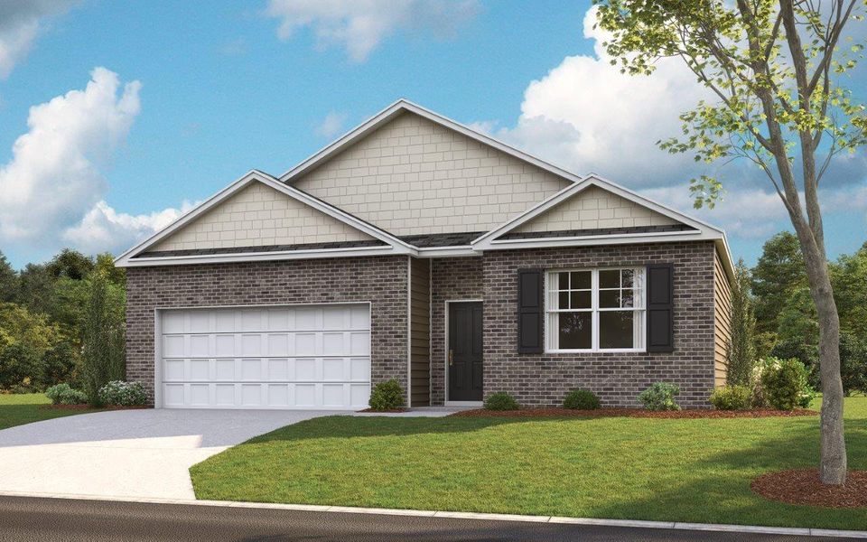 Representative exterior photo of a completed home built from the Cali by D.R. Horton in Johnson Farms, Greeneville, TN (Image 2).