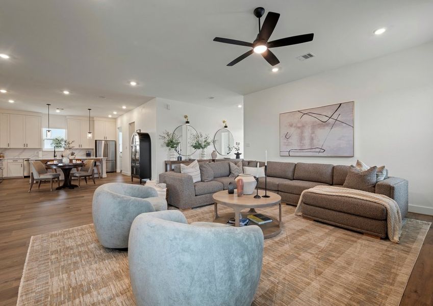 The floor plan is open and spacious. The floor plan is open and spacious.