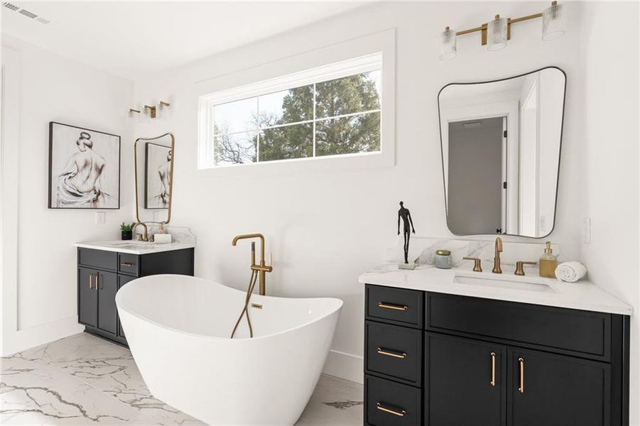 Furnished interior view inside a new home in , Atlanta (Image 17). Furnished interior view inside a new home in , Atlanta (Image 17).