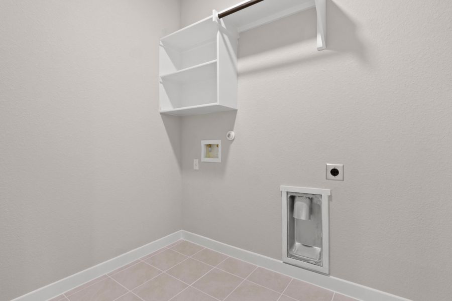 Utility room in the Willow home plan by Trophy Signature Homes – REPRESENTATIVE PHOTO Utility room in the Willow home plan by Trophy Signature Homes – REPRESENTATIVE PHOTO