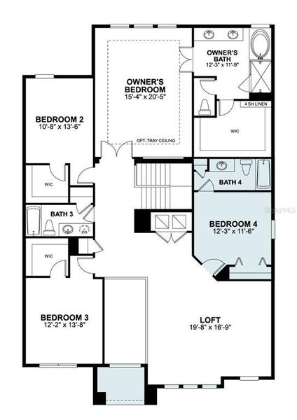 2D floor plan layout of this home in Center Lake on the Park, St. Cloud, FL (Image 1). 2D floor plan layout of this home in Center Lake on the Park, St. Cloud, FL (Image 1).