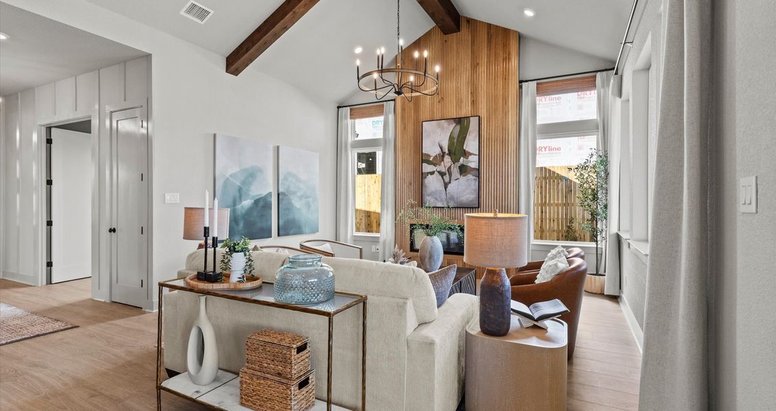 Furnished interior view inside a new home in Gregg Ranch, Marble Falls (Image 9).