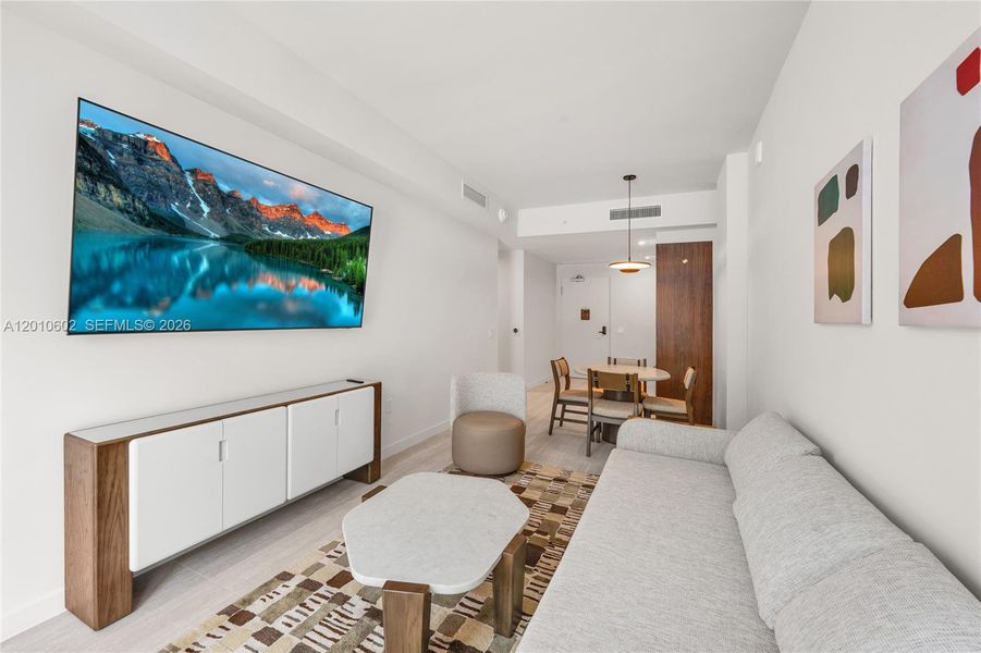 Furnished interior view inside a new home in , Miami (Image 10).