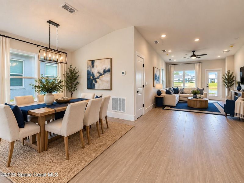 Furnished interior view inside a new home in St. John's Preserve, Palm Bay (Image 6). Furnished interior view inside a new home in St. John's Preserve, Palm Bay (Image 6).