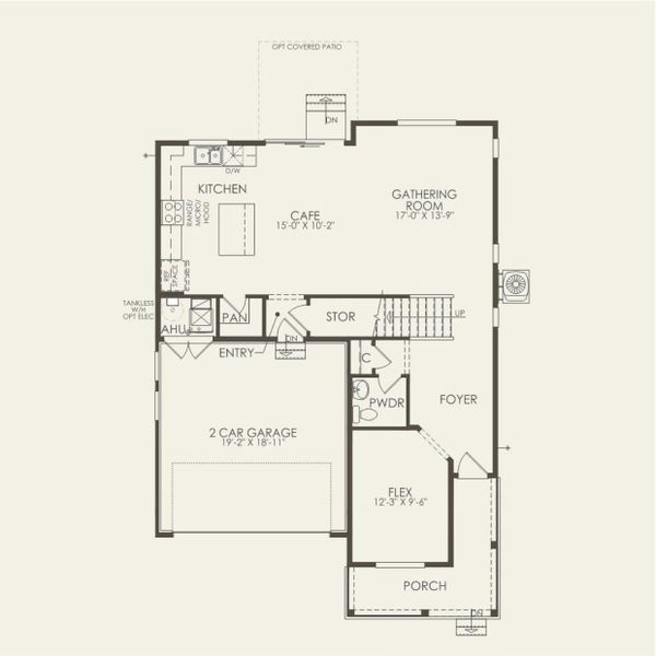 2D floor plan layout for the Waterville by Pulte Homes in Cordovan, Firestone, CO (Image 4).