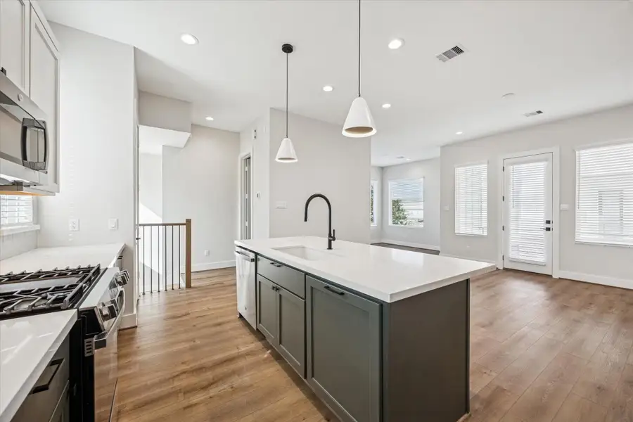 The breakfast bar is the perfect spot for casual meals.