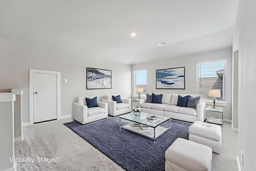 Furnished interior view inside a new home in Heights of Barbers Hill, Mont Belvieu (Image 7). Furnished interior view inside a new home in Heights of Barbers Hill, Mont Belvieu (Image 7).