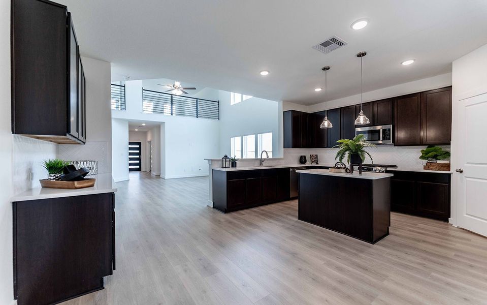 Furnished interior view inside a new home in Massey Oaks, Pearland (Image 6).